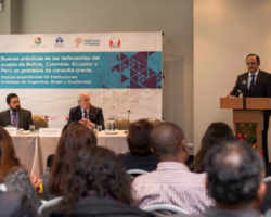 Presentan estándares de actuación defensorial en procesos de consulta previa