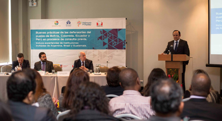 Presentan estándares de actuación defensorial en procesos de consulta previa