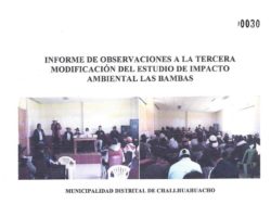 Documento de la tercera modificatoria del Estudio de Impacto Ambiental Las Bambas