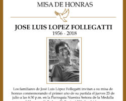 Misa de honras a José Luis López Follegatti
